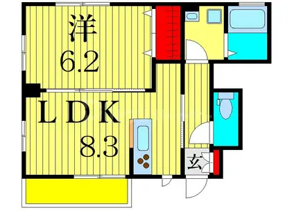 セレシェイラ弐番館(1LDK/1階)の間取り写真