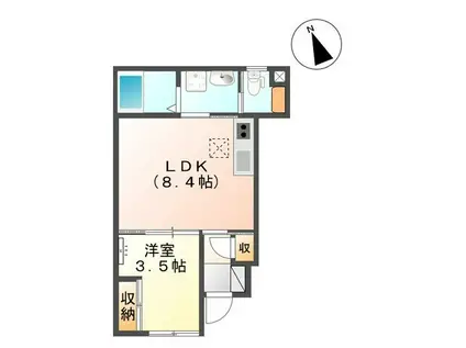 ルミナス(1LDK/1階)の間取り写真