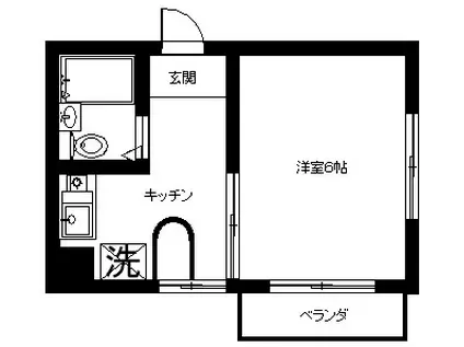 キャレル静岡(1K/3階)の間取り写真