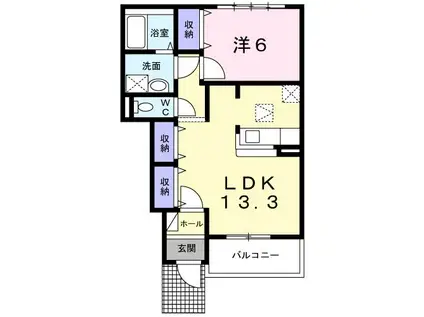 ラ コリーナ(1LDK/1階)の間取り写真