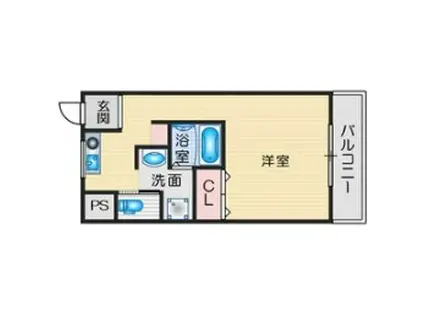 リオルート(1K/3階)の間取り写真