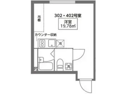 COCOSPACE多摩川(ワンルーム/4階)の間取り写真