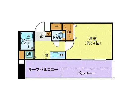 プレール天王洲アイル弐番館(1K/9階)の間取り写真