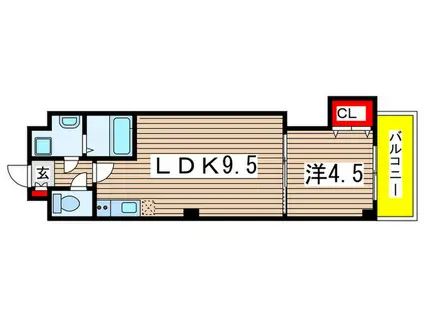 GUARDIAN(1LDK/2階)の間取り写真