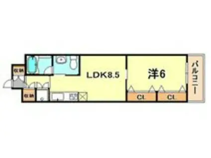 REGINA(1LDK/4階)の間取り写真