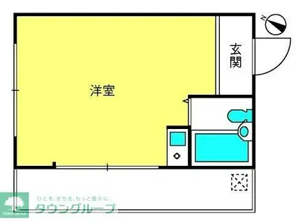 コーポ岸町(ワンルーム/3階)の間取り写真