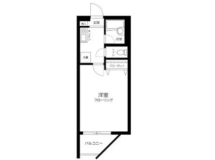 SH弘明寺(1K/1階)の間取り写真