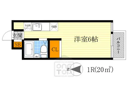 関大前ライフ21(ワンルーム/3階)の間取り写真