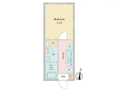 LIVEFLAT恵比寿 ライブフラット恵比寿(1K/3階)の間取り写真