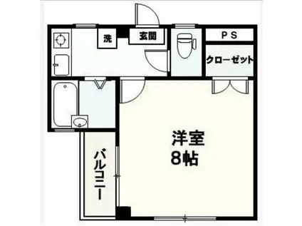 アメニティ松江弐号館(1K/2階)の間取り写真