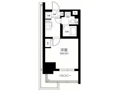 LE-LION西早稲田(1K/2階)の間取り写真