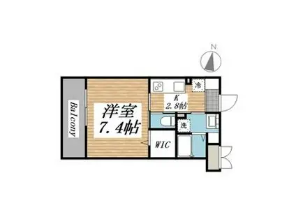 クリオ ラモード学芸大学II(1K/2階)の間取り写真