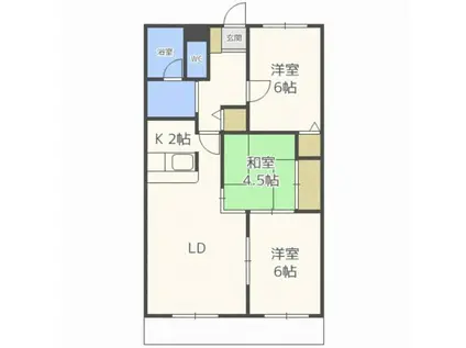 エスポワールI(3LDK/3階)の間取り写真
