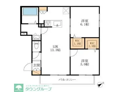 メゾン四季(2LDK/3階)の間取り写真