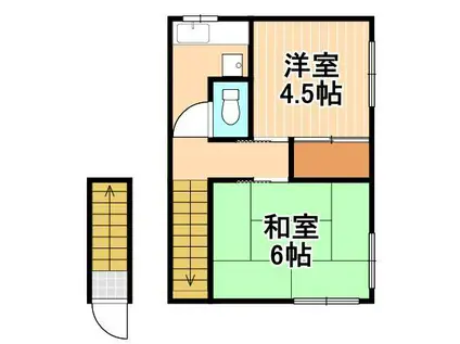 赤沢荘(2K/2階)の間取り写真