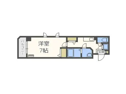 MARION(1K/4階)の間取り写真