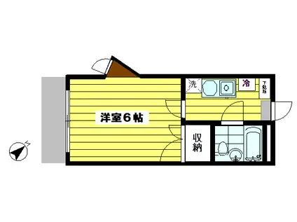 コーポラス久保(1K/1階)の間取り写真