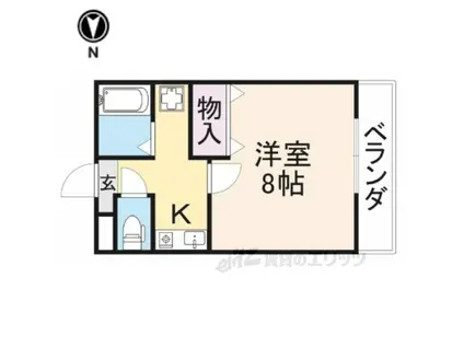 エトワール(1K/1階)の間取り写真
