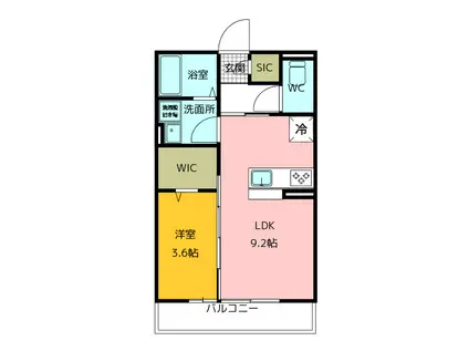 安藤ビル(1LDK/3階)の間取り写真