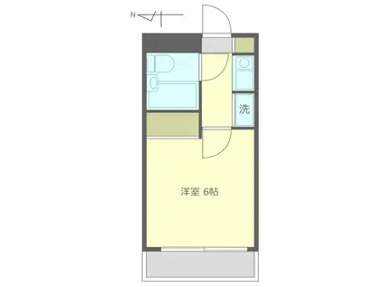 ダイヤコーポ宮前平(1K/2階)の間取り写真