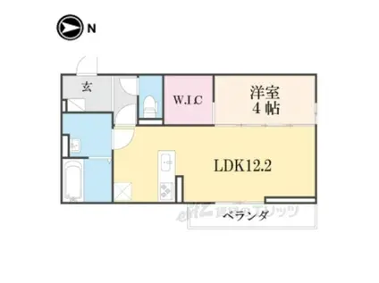 メゾンクレール瀬田北(1LDK/3階)の間取り写真