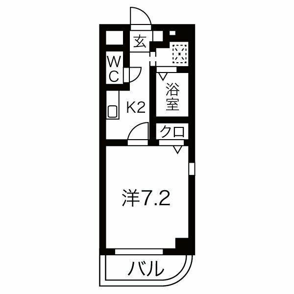 H. B SHIMIZU(1K/3階)の間取り写真