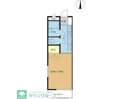 ΑNEXT前橋第3(1K/2階)の間取り写真