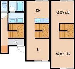 INHERIT木町通(2LDK/1階)の間取り写真