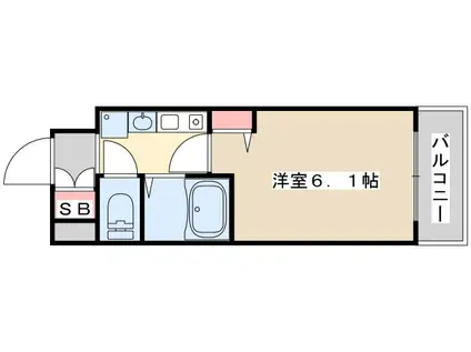 エステムコート神戸西Ⅱ(1K/2階)の間取り写真