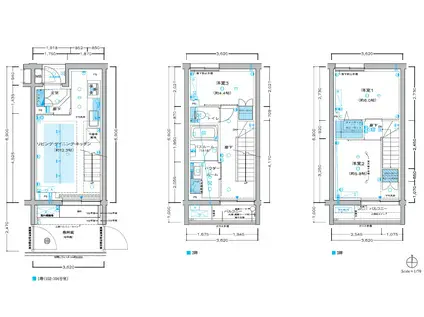 プレミスト国立ゲートレジデンス(3LDK/1階)の間取り写真