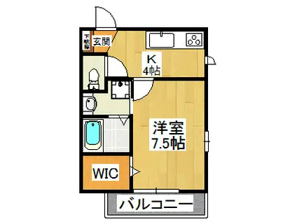 フェリーチェC(1K/3階)の間取り写真