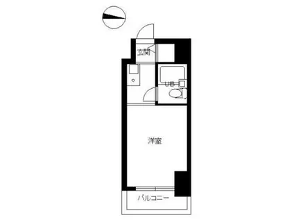 スカイコート下高井戸(ワンルーム/6階)の間取り写真