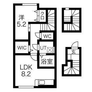 ROBE DE CHAMBRE(1LDK/3階)の間取り写真