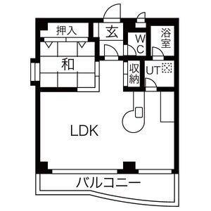 ラヴィアンムロガ(1LDK/5階)の間取り写真