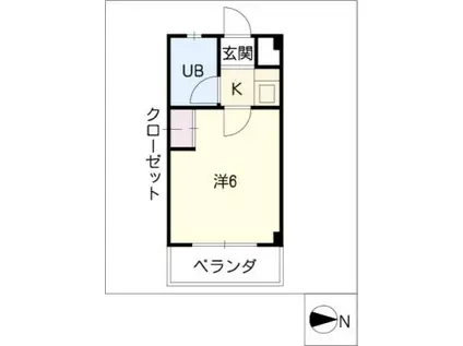 アーバンみと(1K/2階)の間取り写真