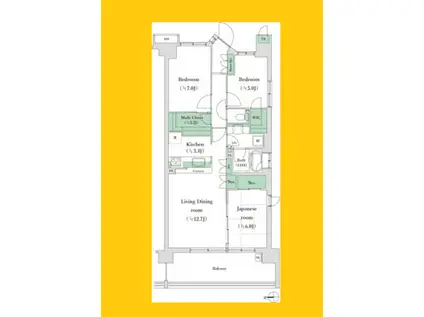 インプレスト横濱鶴ヶ峰ウエスト 606(3LDK/6階)の間取り写真