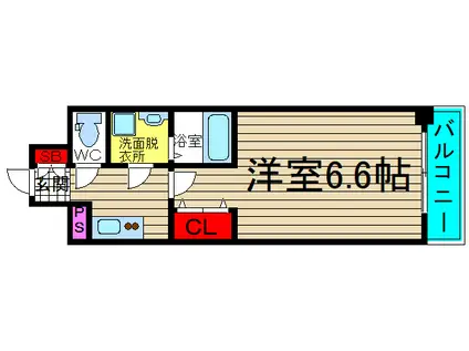 レイズプロダクト西住之江アダムユー(1K/6階)の間取り写真