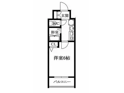エステムコート難波センチュリオ(1K/4階)の間取り写真