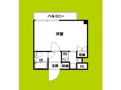 ドエル野中(1K/7階)の間取り写真