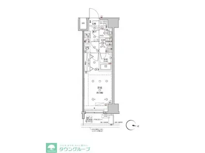 クレイシア板橋本町(1K/4階)の間取り写真