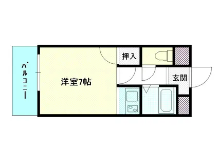 第3三共ビル壱番館(ワンルーム/8階)の間取り写真