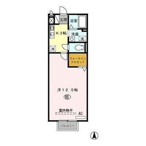コンフォートアベニュー(1K/2階)の間取り写真
