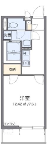グラシアスツー(1K/2階)の間取り写真