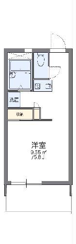 レオパレス鶴園(1K/1階)の間取り写真
