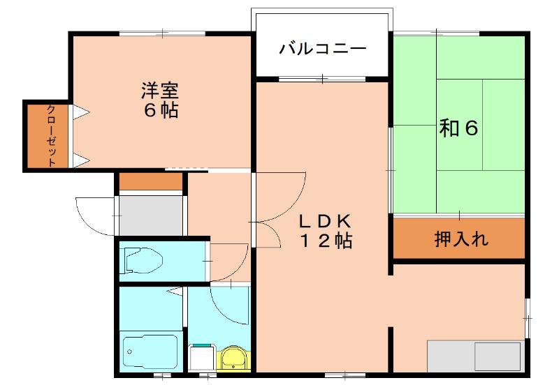 アネックス光陽台(2LDK/1階)の間取り写真