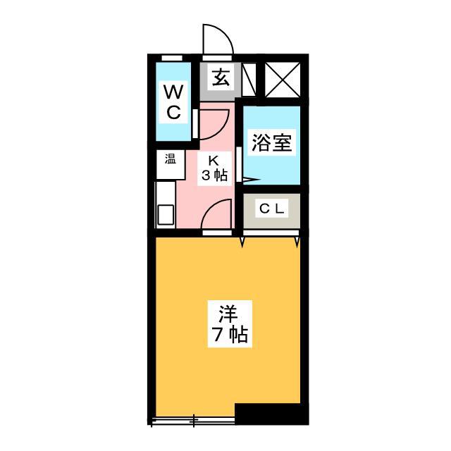 KS FLATS(1K/3階)の間取り写真