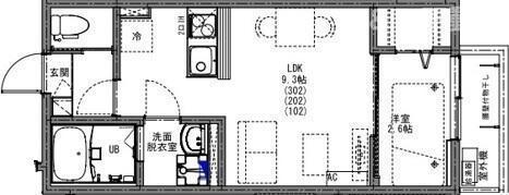 KEIAI RESIDENCE 南柏(1LDK/3階)の間取り写真
