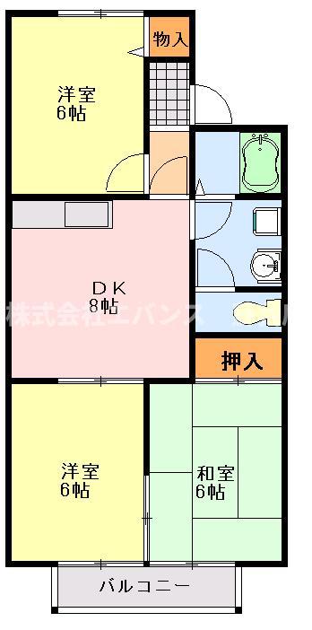 プリシェール大森(3DK/1階)の間取り写真