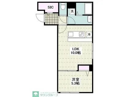 ザ・シティレジデンス学芸大学(1LDK/2階)の間取り写真