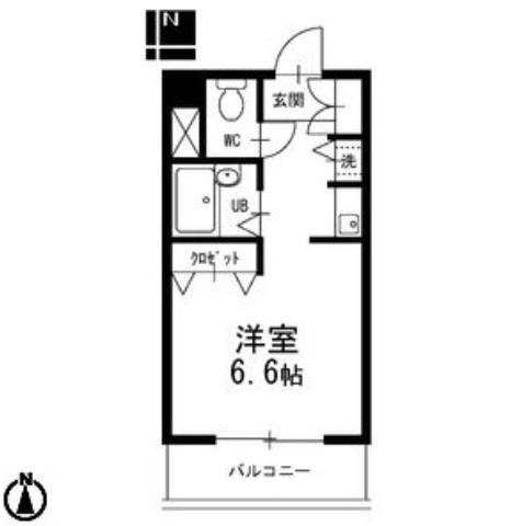 プロクシィスクエア藤見ヶ丘(ワンルーム/3階)の間取り写真